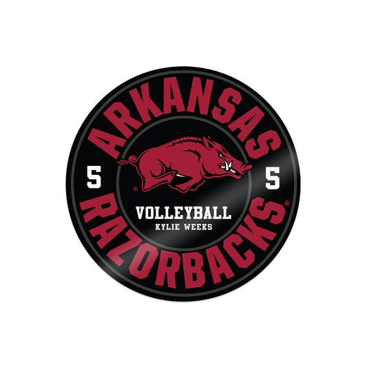 Arkansas - NCAA Women's Volleyball : Kylie Weeks - Stickers