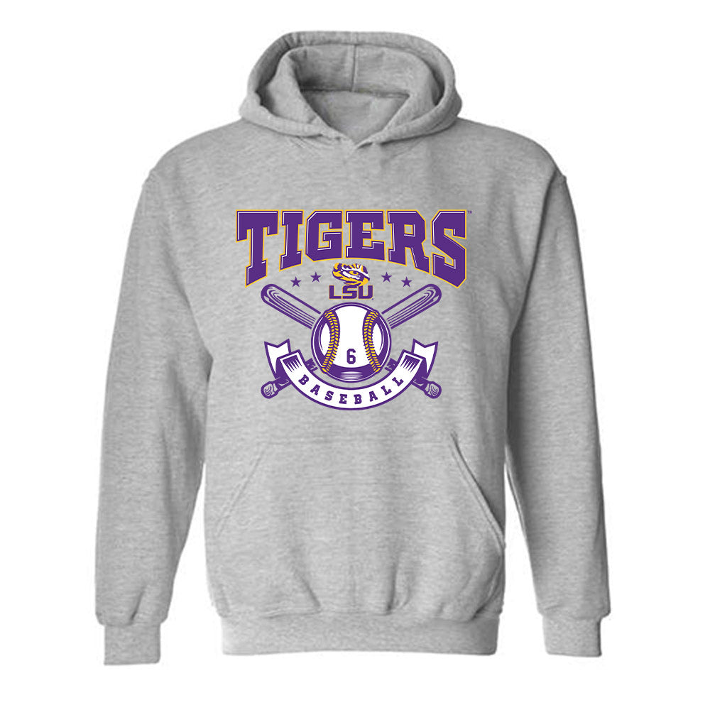 LSU - NCAA Baseball : Justin Loer - Hooded Sweatshirt Classic Shersey