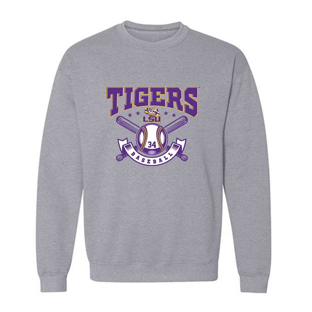 LSU - NCAA Baseball : Chase Shores - Crewneck Sweatshirt Classic Shersey