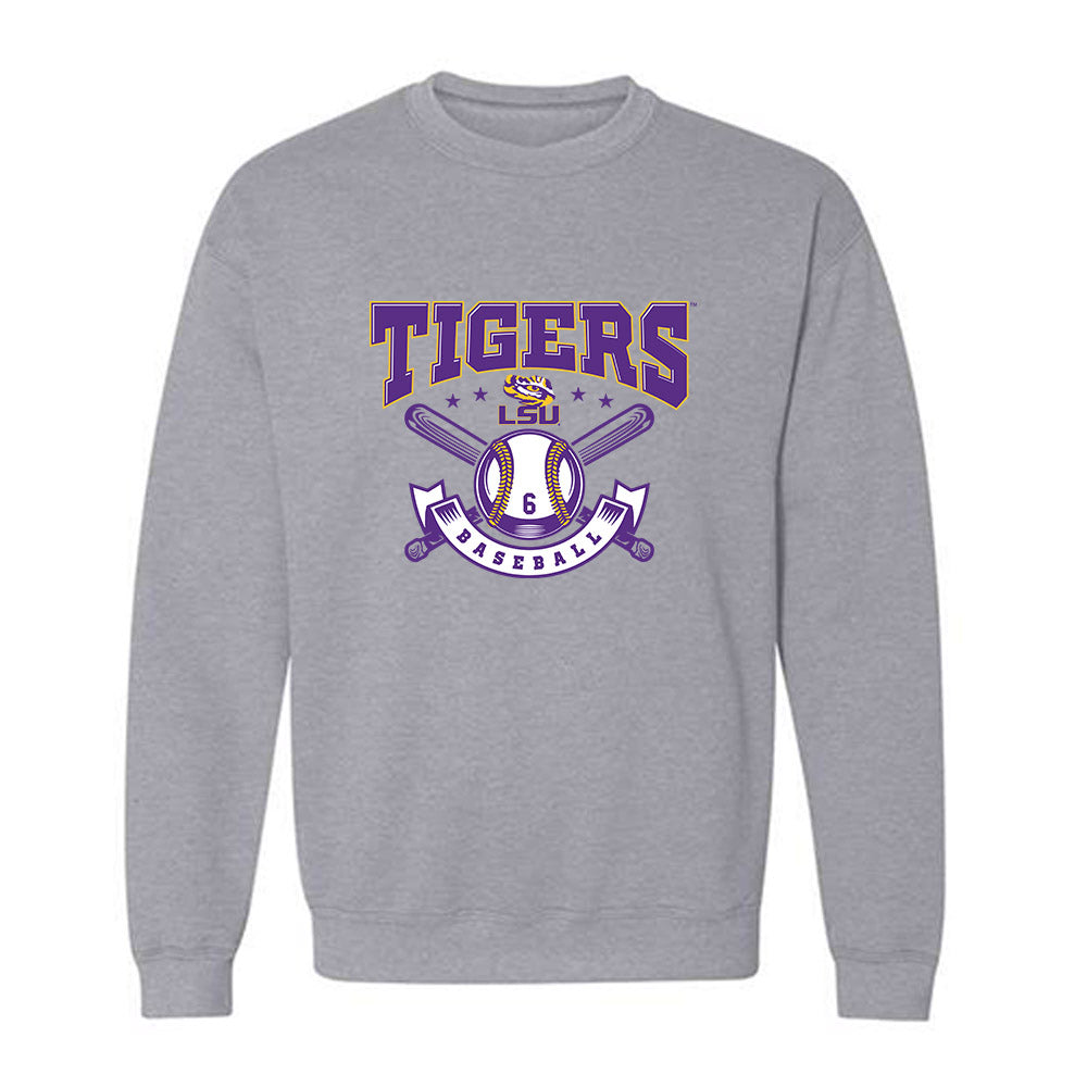 LSU - NCAA Baseball : Justin Loer - Crewneck Sweatshirt Classic Shersey