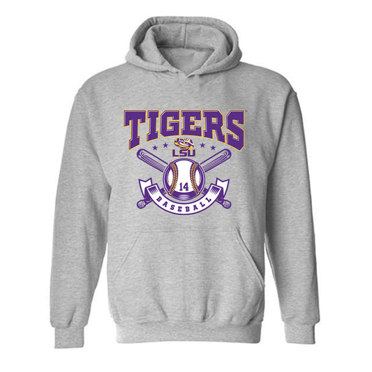 LSU - NCAA Baseball : Nic Bronzini - Hooded Sweatshirt Classic Shersey