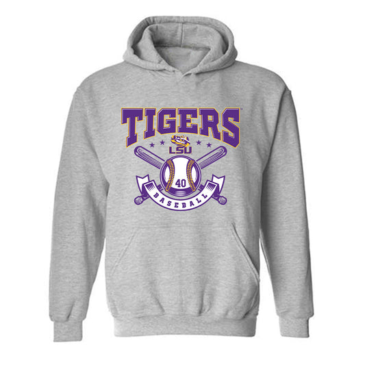 LSU - NCAA Baseball : Grant Fontenot - Classic Shersey Hooded Sweatshirt-0