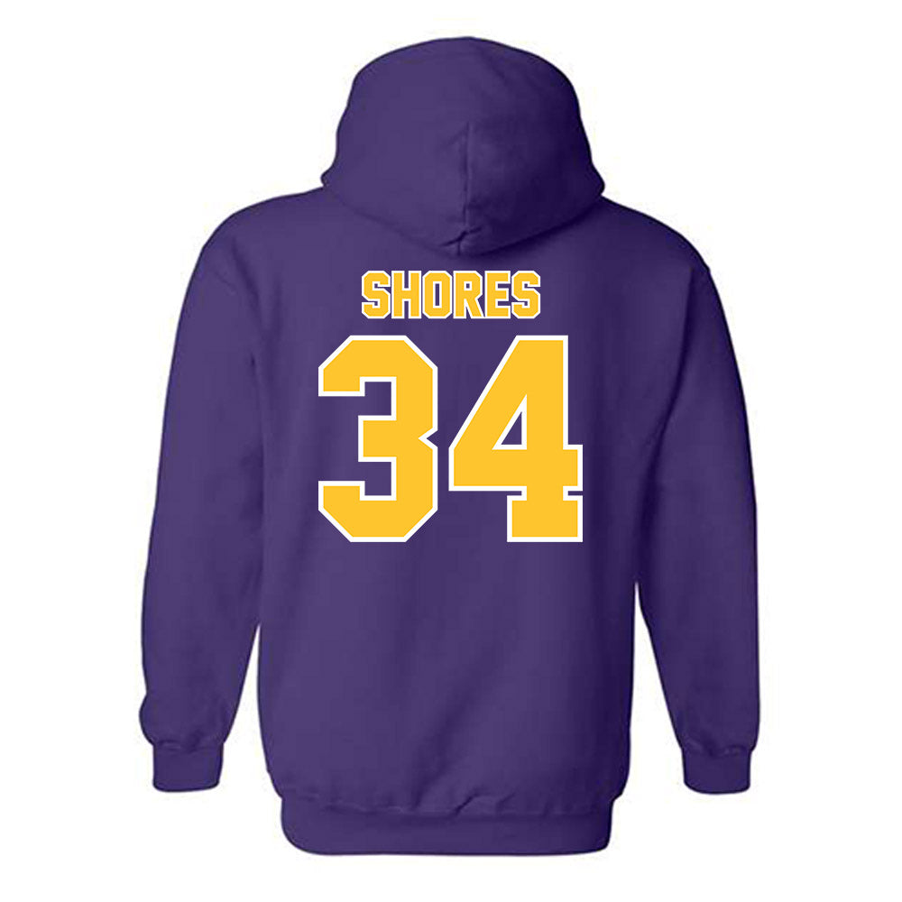 LSU - NCAA Baseball : Chase Shores - Hooded Sweatshirt Classic Shersey