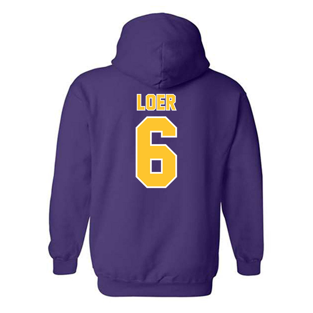 LSU - NCAA Baseball : Justin Loer - Hooded Sweatshirt Classic Shersey