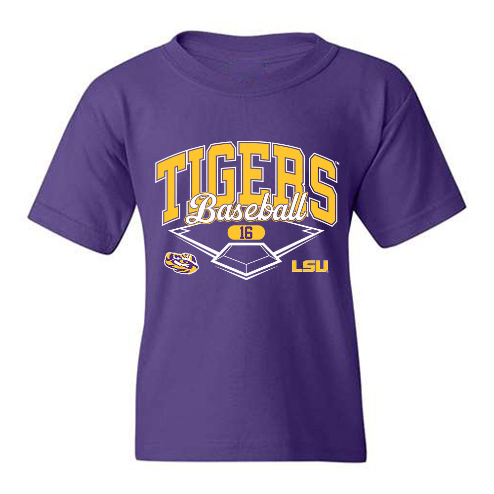 LSU - NCAA Baseball : Ethan Frey - Classic Shersey Youth T-Shirt-0