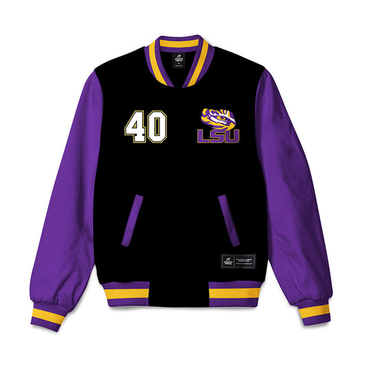 LSU - NCAA Baseball : Grant Fontenot - Bomber Jacket-0
