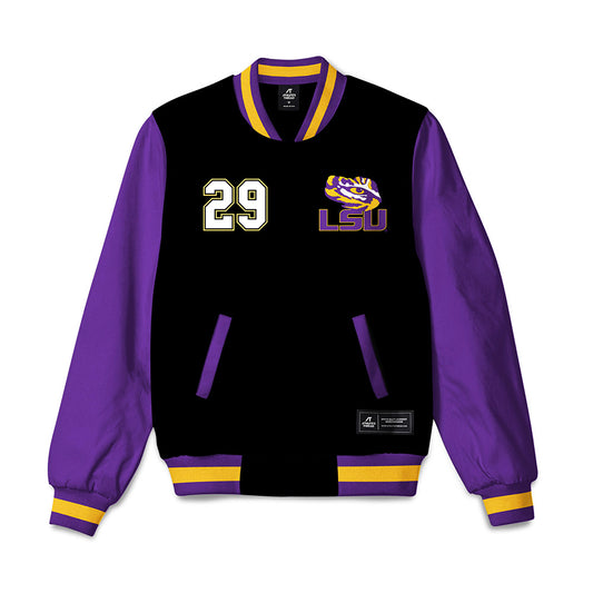 LSU - NCAA Baseball : Cooper Williams - Bomber Jacket-0