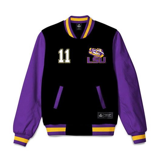 LSU - NCAA Men's Basketball : Dedan Thomas Jr. - Bomber Jacket-0