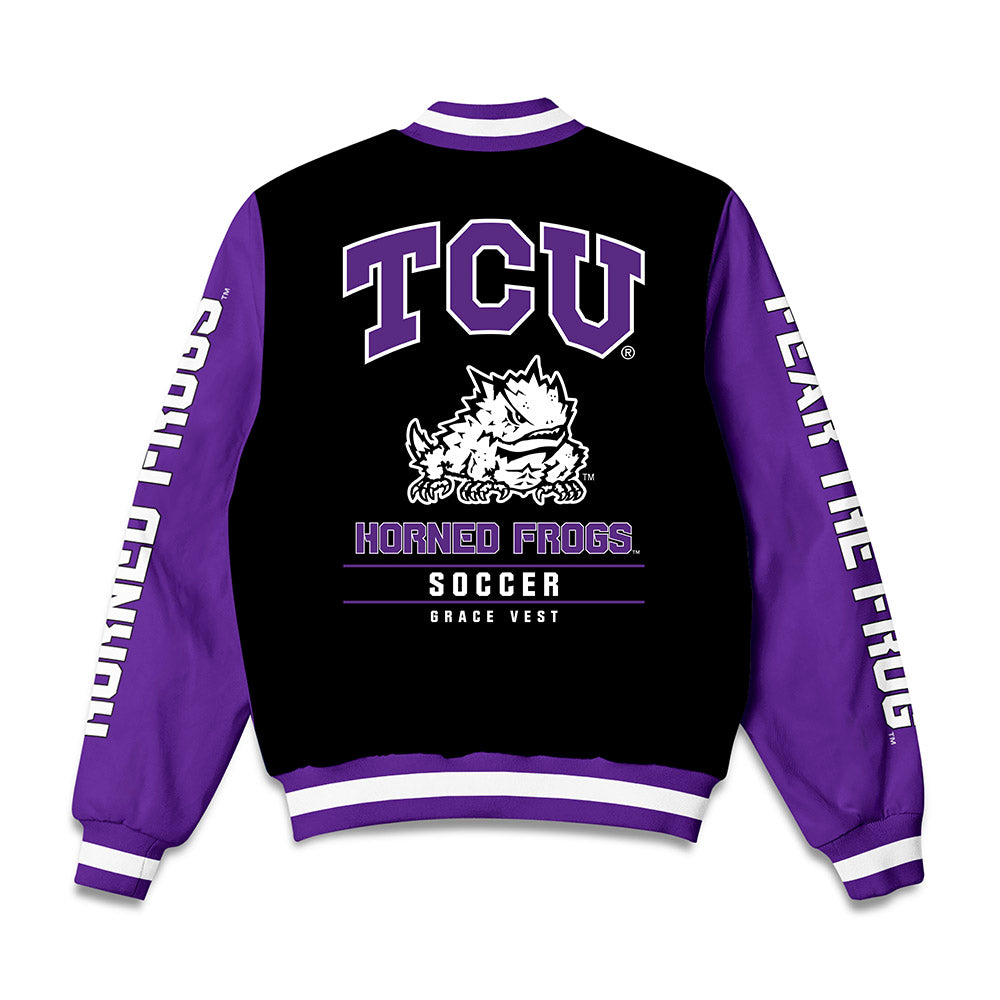 TCU - NCAA Women's Soccer : Grace Vest - Bomber Jacket-1