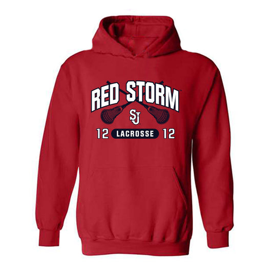 St. Johns - NCAA Men's Lacrosse : Dane Armstrong - Hooded Sweatshirt Sports Shersey