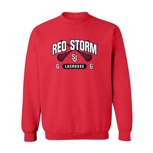 St. Johns - NCAA Men's Lacrosse : James Easton - Sports Shersey Crewneck Sweatshirt-0
