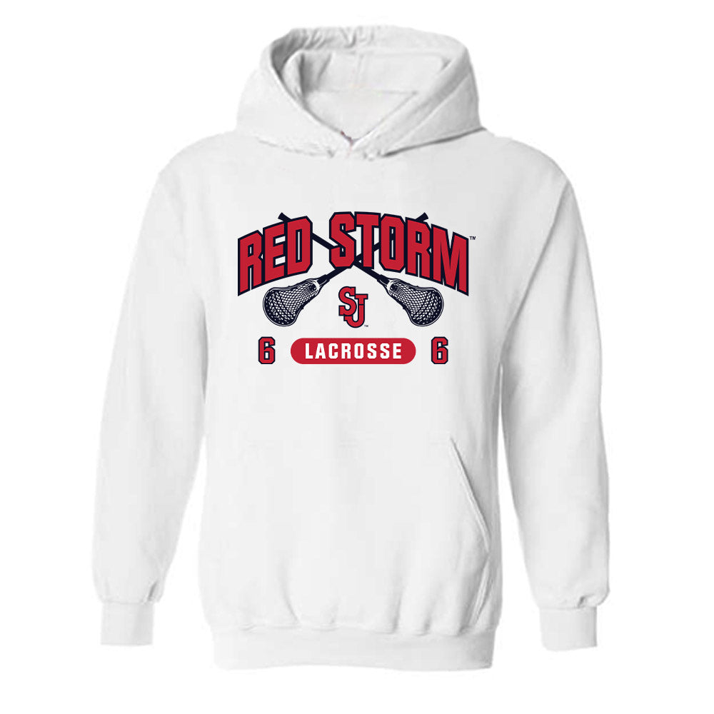 St. Johns - NCAA Men's Lacrosse : James Easton - Sports Shersey Hooded Sweatshirt-0