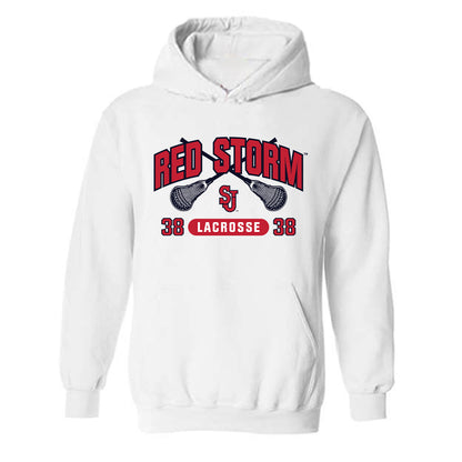 St. Johns - NCAA Men's Lacrosse : Kyle Munson - Hooded Sweatshirt Sports Shersey