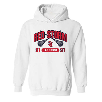 St. Johns - NCAA Men's Lacrosse : Noah Plenn - Sports Shersey Hooded Sweatshirt-0