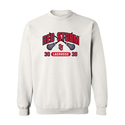 St. Johns - NCAA Men's Lacrosse : AJ Jeffares - Sports Shersey Crewneck Sweatshirt-0