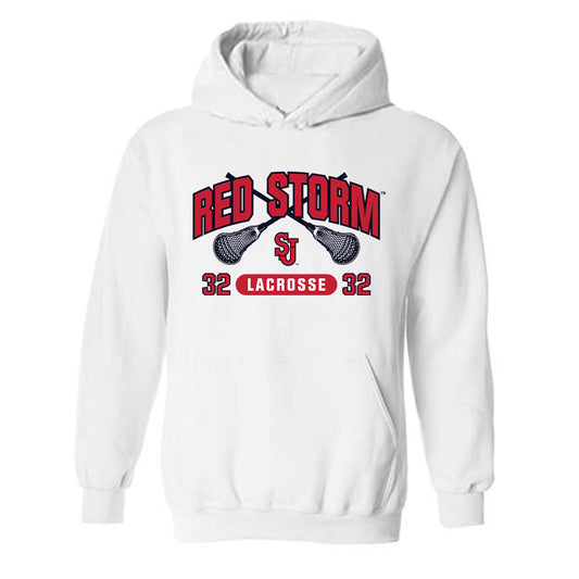 St. Johns - NCAA Men's Lacrosse : Marcel Vernon - Sports Shersey Hooded Sweatshirt-0