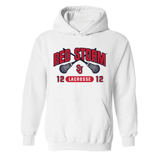 St. Johns - NCAA Men's Lacrosse : Dane Armstrong - Hooded Sweatshirt Sports Shersey