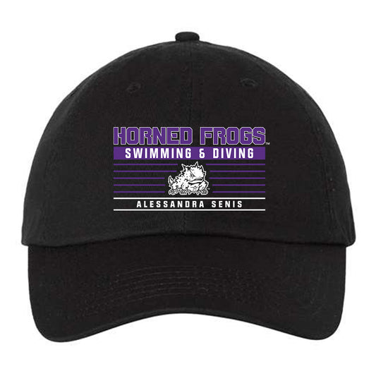 TCU - NCAA Women's Swimming & Diving : Alessandra Senis - Dad Hat-0