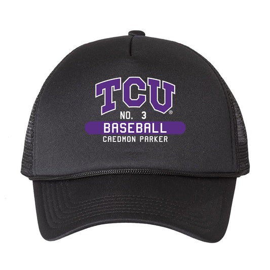 TCU - NCAA Baseball : Caedmon Parker - Trucker Hat Black