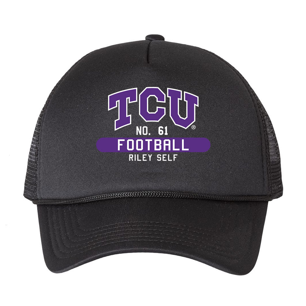 TCU - NCAA Football : Riley Self - Trucker Hat Black