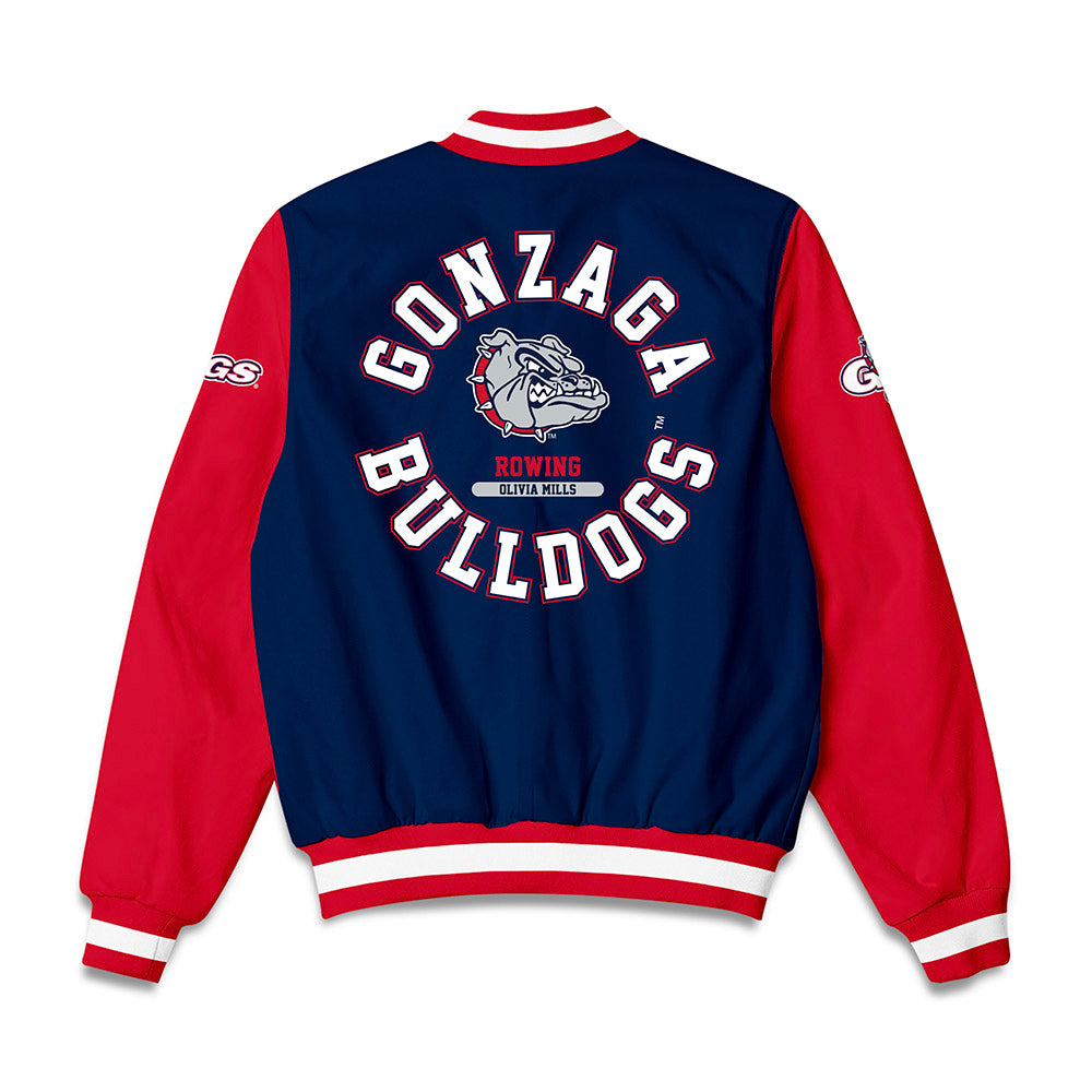 Gonzaga - NCAA Women's Rowing : Olivia Mills - Bomber Jacket-1