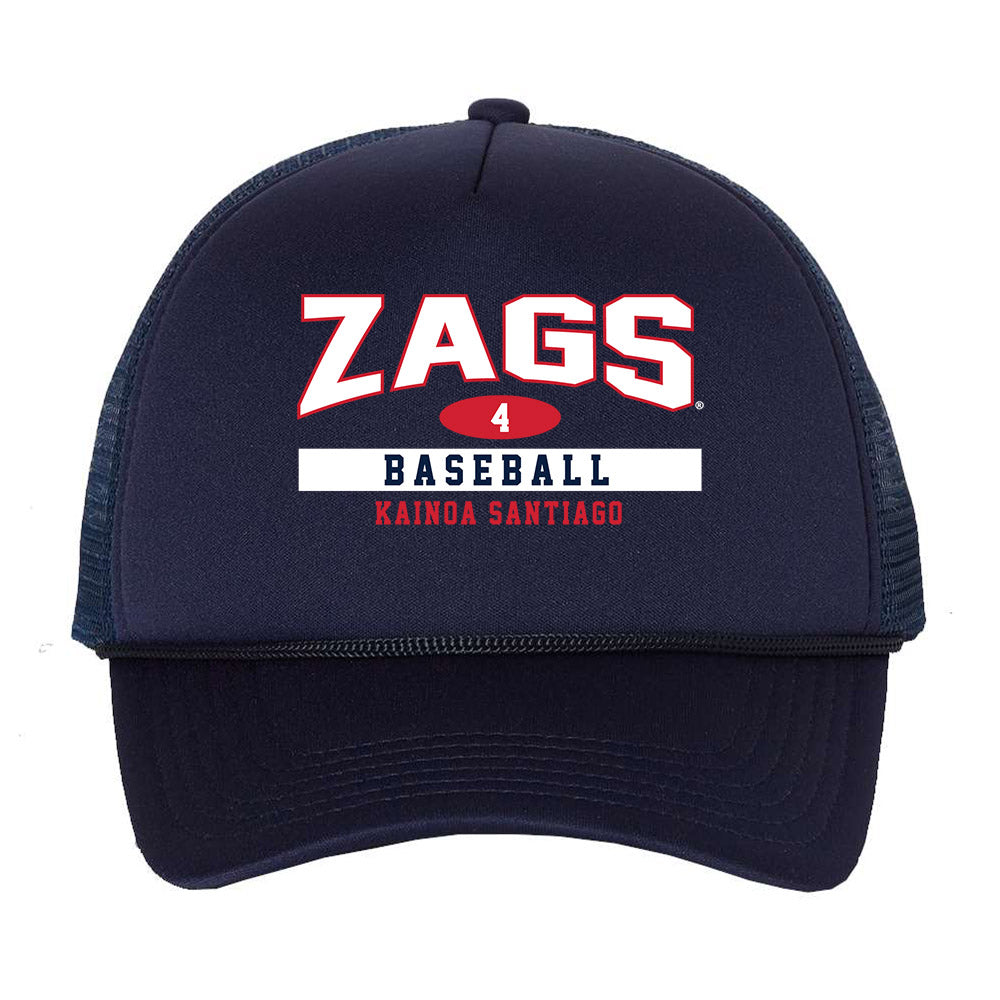 Gonzaga - NCAA Baseball : Kainoa Santiago - Trucker Hat-0