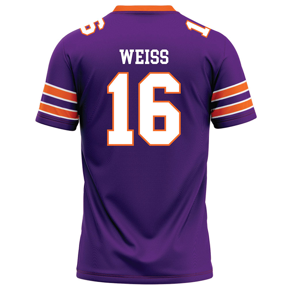 HWS - NCAA Football : Jeremy Weiss - Purple Football Jersey-1