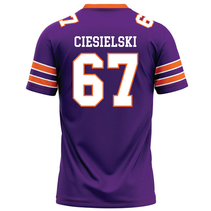 HWS - NCAA Football : Alexander Ciesielski - Purple Football Jersey-1