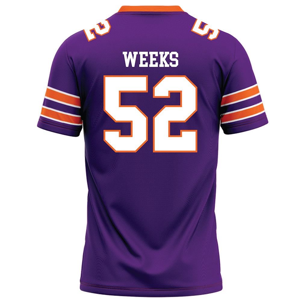 HWS - NCAA Football : Conor Weeks - Purple Football Jersey