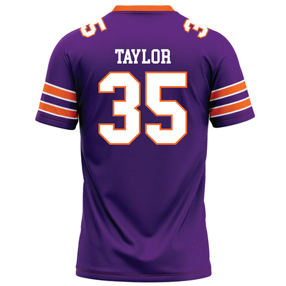 HWS - NCAA Football : Edward Taylor - Purple Football Jersey-1