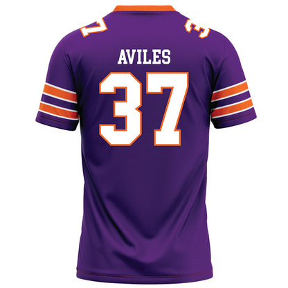 HWS - NCAA Football : Xavier Aviles - Purple Football Jersey