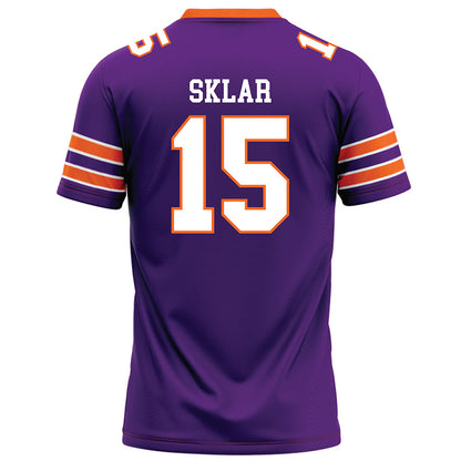 HWS - NCAA Football : Sam Sklar - Purple Football Jersey-1