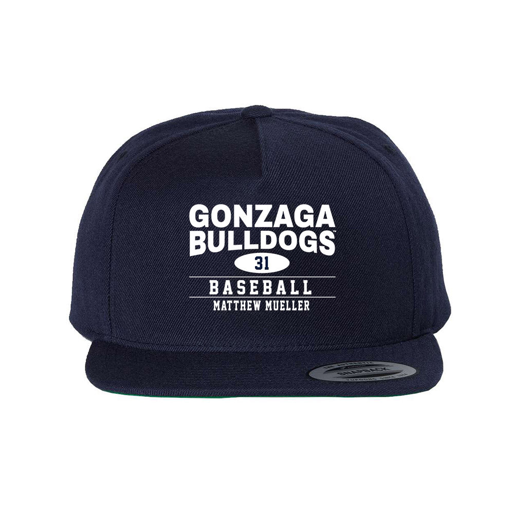 Gonzaga - NCAA Baseball : Matthew Mueller - Snapback Hat-0