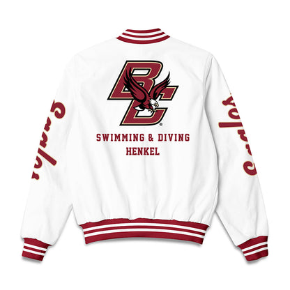 Boston College - NCAA Men's Swimming & Diving : Bryce Henkel - Bomber Jacket-1