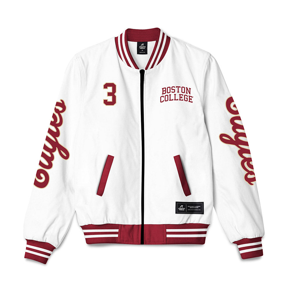 Boston College - NCAA Men's Basketball : Akbar Waheed III - Bomber Jacket-0