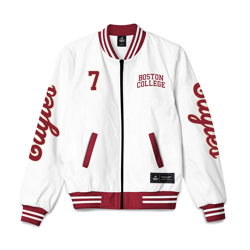 Boston College - NCAA Men's Ice Hockey : Will Skahan - Bomber Jacket-0