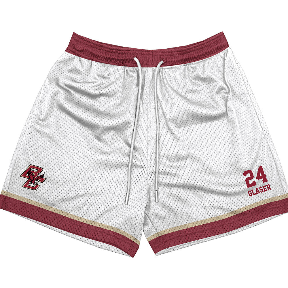 Boston College - NCAA Women's Ice Hockey : Lauren Glaser - White Shorts