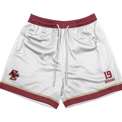 Boston College - NCAA Men's Ice Hockey : Brady Berard - White Shorts