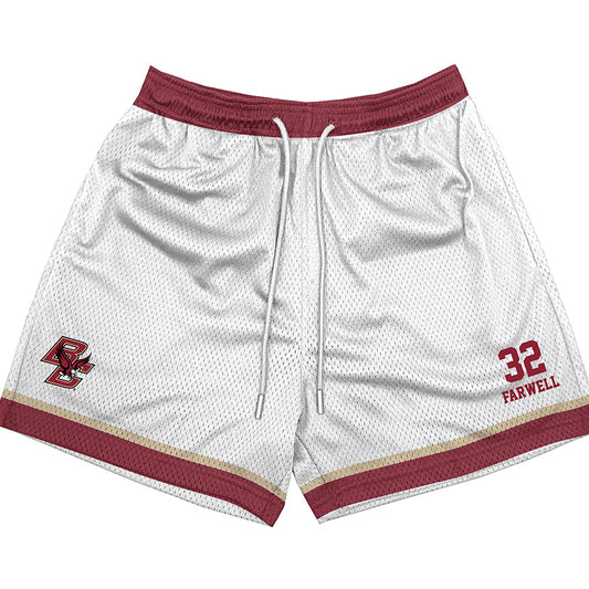 Boston College - NCAA Men's Soccer : Aidan Farwell - White Shorts-0