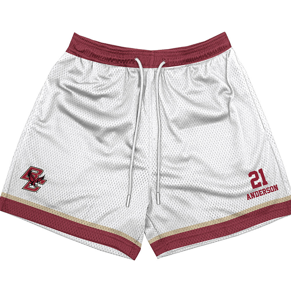 Boston College - NCAA Women's Basketball : Amirah Anderson - White Shorts-0