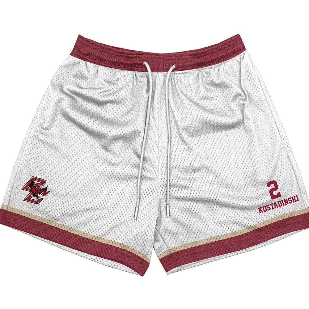 Boston College - NCAA Men's Ice Hockey : Kristian Kostadinski - White Shorts-0
