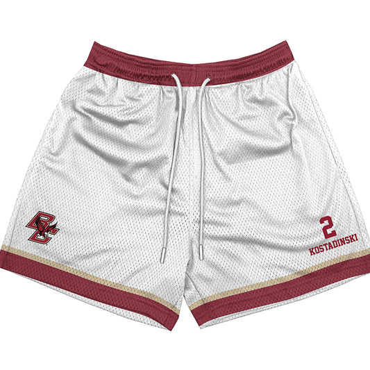 Boston College - NCAA Men's Ice Hockey : Kristian Kostadinski - White Shorts-0