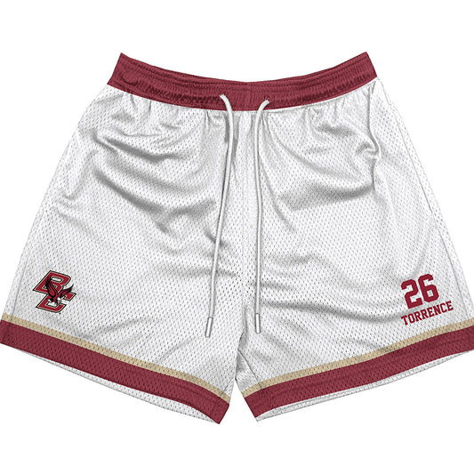 Boston College - NCAA Football : Syair Torrence - White Shorts