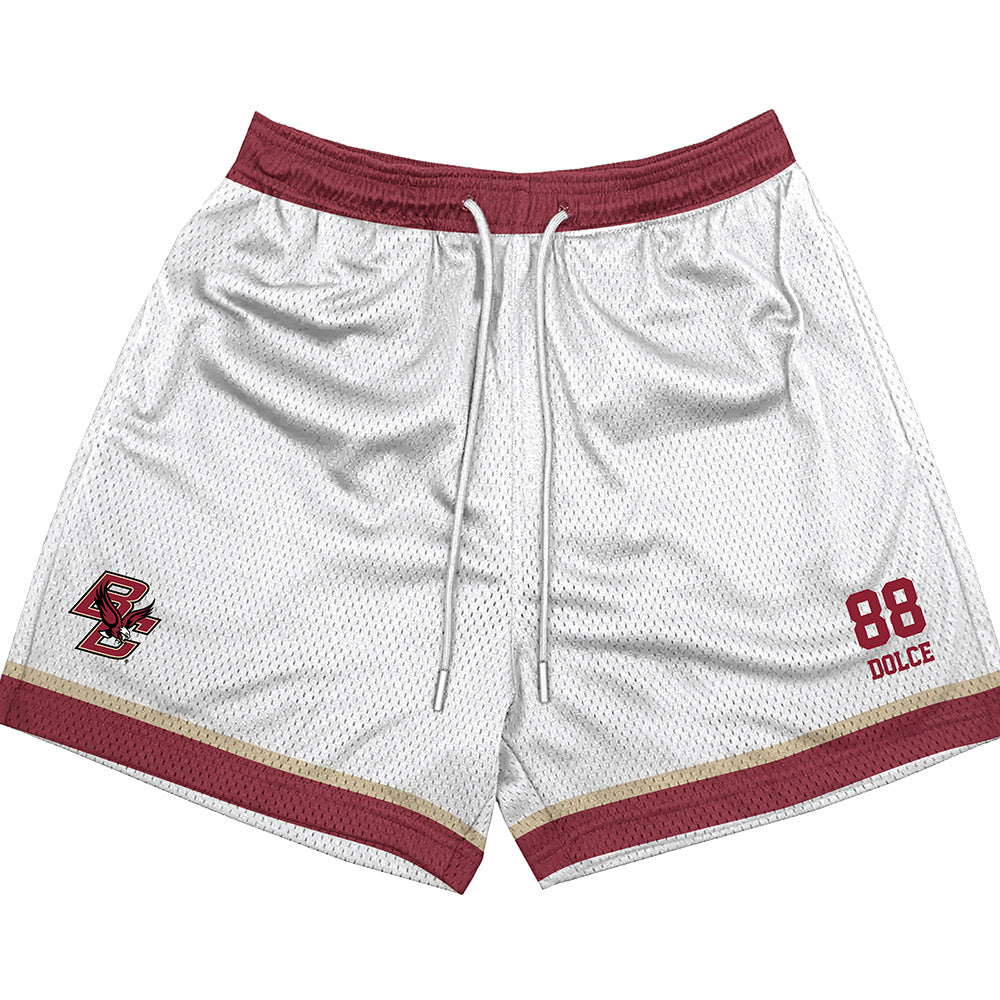 Boston College - NCAA Women's Lacrosse : Shea Dolce - White Shorts-0