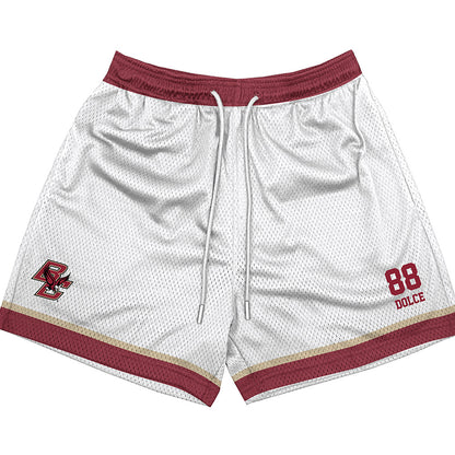 Boston College - NCAA Women's Lacrosse : Shea Dolce - White Shorts-0