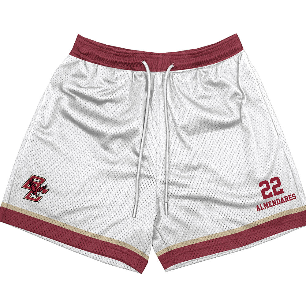 Boston College - NCAA Men's Soccer : Erick Almendares - White Shorts-0
