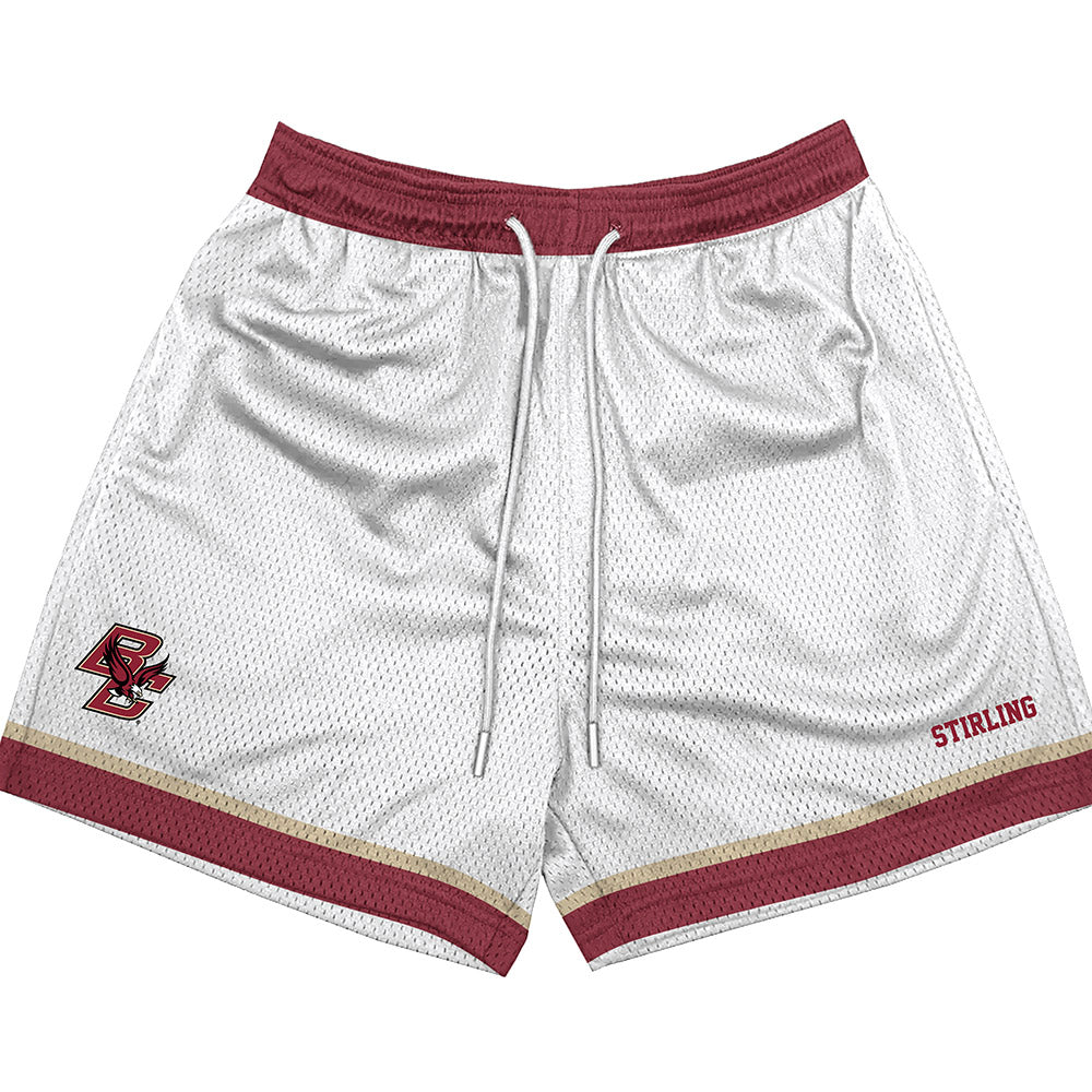 Boston College - NCAA Men's Fencing : Henry Stirling - White Shorts-0