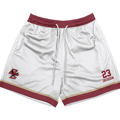 Boston College - NCAA Women's Basketball : Kennedi Jackson - White Shorts-0