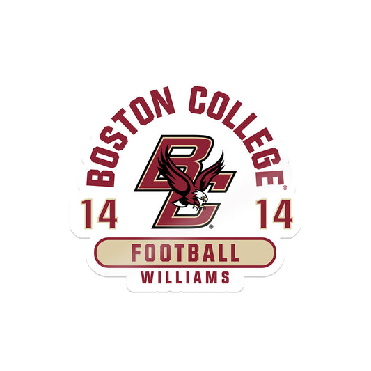 Boston College - NCAA Football : Jalon Williams - Sticker