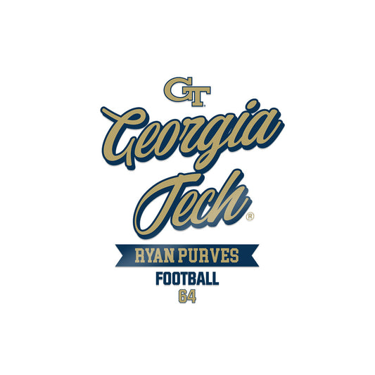 Georgia Tech - NCAA Football : Ryan Purves - Sticker